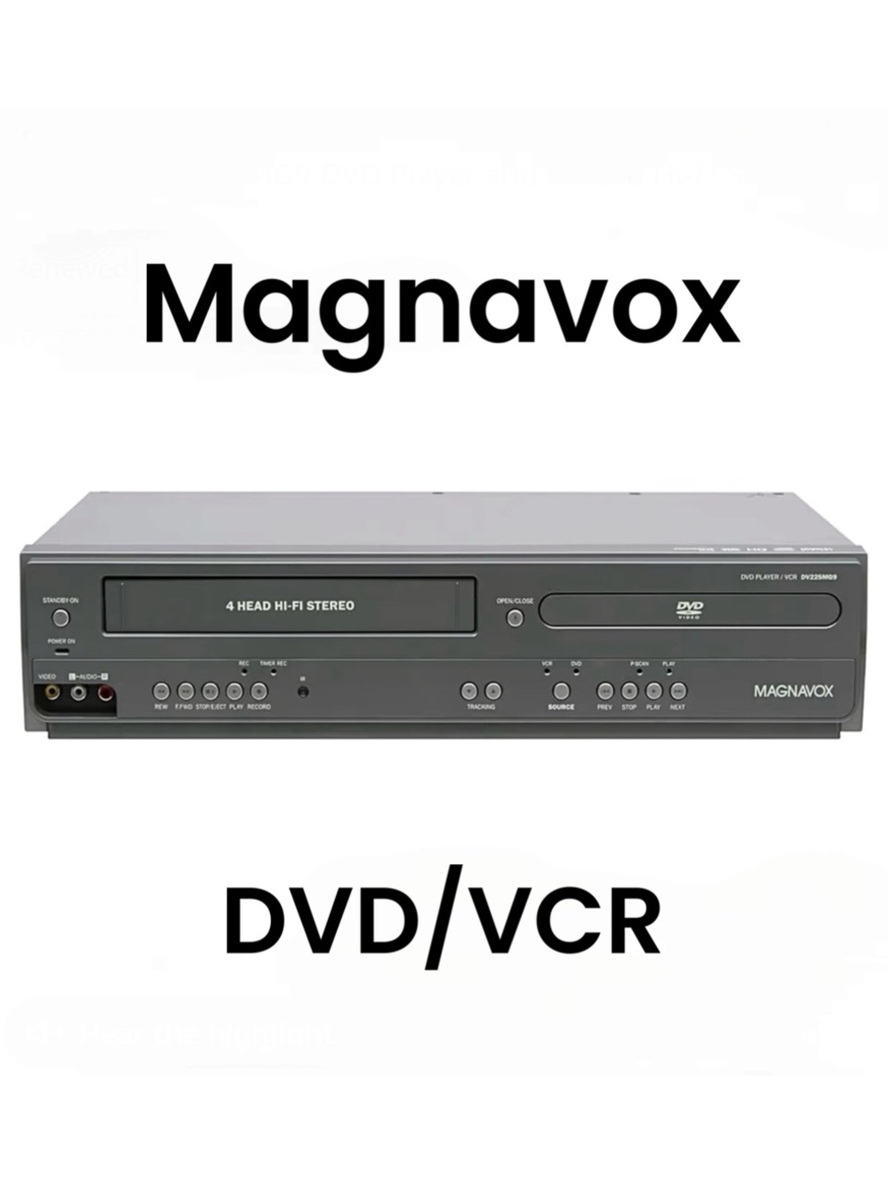 Magnavox 4 Head Hi-Fi Stereo DVD/VCR with Line-in Recording